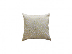 Ocher patched cushion cover 30 x 30 cm