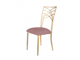 Velvet chair pink cushion