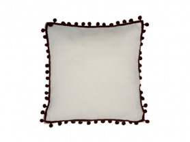 Rustic chillout cushion cover with black balls 50 x 50 cm