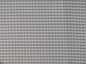 Gray and white check linen covers
