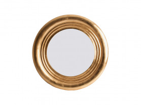 Golden round mirror 142 cm ø