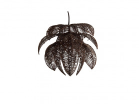 Ethnic black rattan ceiling lamp