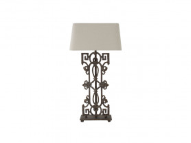 Wrought iron tabletop lamp