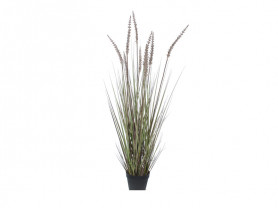 Artificial grass plant with lilac flower