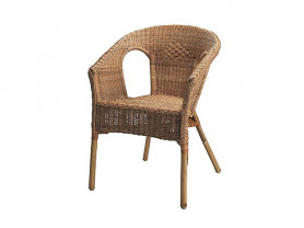 Bamboo rattan armchair