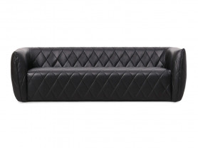 Lusiana sofa padded eco leather black