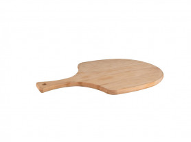 Rounded wooden board cut handle