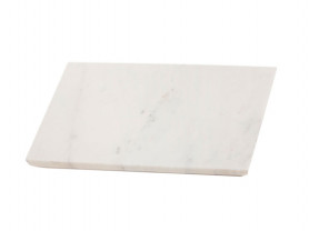 Rectangular white marble table