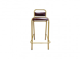 Gold and dark brown Alex stool