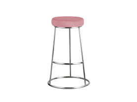 Silver and pink Velvet stool