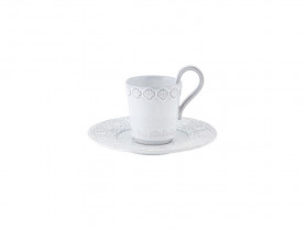 Rua nova white coffee cup with saucer