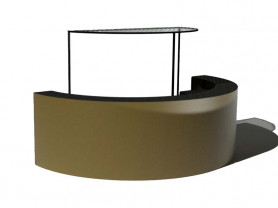 Half semi-circular bar counter