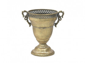 Old gold amphora with handles
