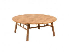 Round bamboo low table 120 cm
