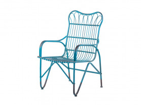 Iron armchair blue