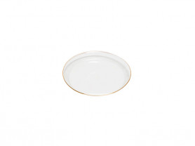 Transparent plate with golden edge 14 cm