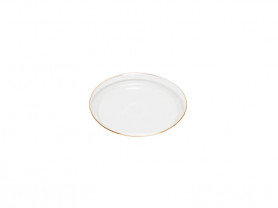 Transparent plate with golden edge 14 cm
