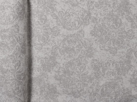 Reversible luster gray tablecloth
