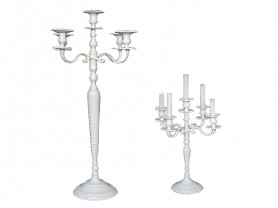 White candle holder 70 cm 5 candles