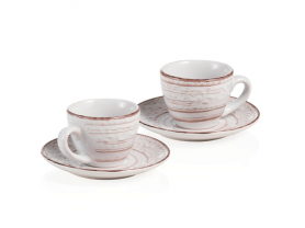 White rustic coffee set