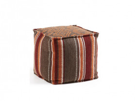 Striped Aztec pouf