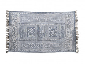 Blue patterned rug