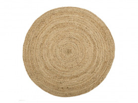 Round rattan rug