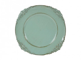 Italian blue green presentation plate