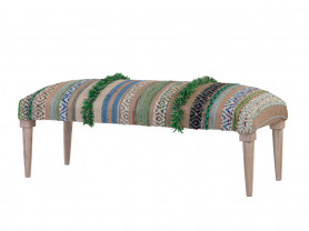 Multicolored Inca bench