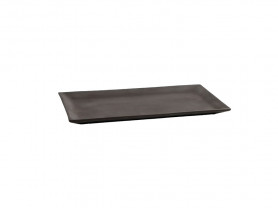 Black stoneware tray