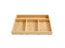 Bamboo cutlery tray