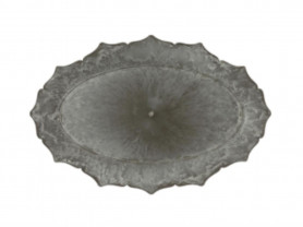 Zinc effect oval tray