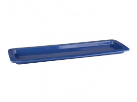 Large rectangular blue porcelain tray