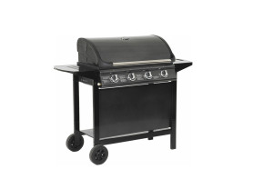 Gas barbecue with wheels 4 burners