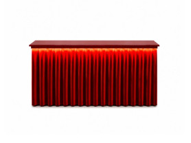 Barra de terciopelo rojo con led