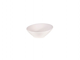 Inclined round porcelain bowl