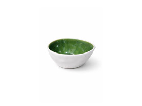 Green mimosa stoneware bowl