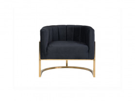 Black Velvet Armchair