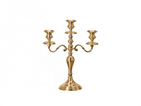 Golden candelabra for 3 candles