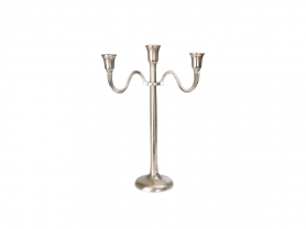 Candelabro níquel Carter recto 55 cm