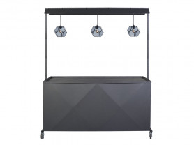 Buffet cart covered pentagon lamps