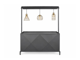 Buffet cart lamps bronze