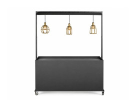 Buffet cart lamps old gold
