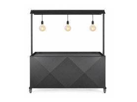 Cart with bulb lamps