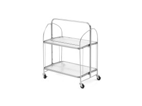 Carro licores plegable plata