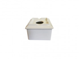 Small square porcelain ashtray