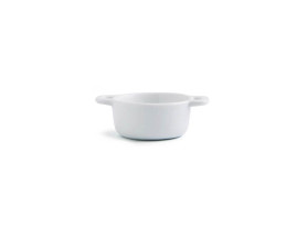 Cocotte blanca con asas 10x7 cm