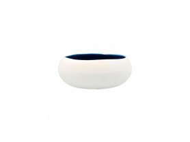 Cocotte white blue 12.3 cm