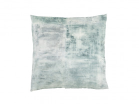 Gray-green velvet cushion