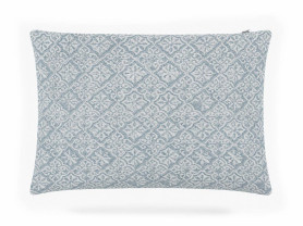 Blue tile pattern cushion